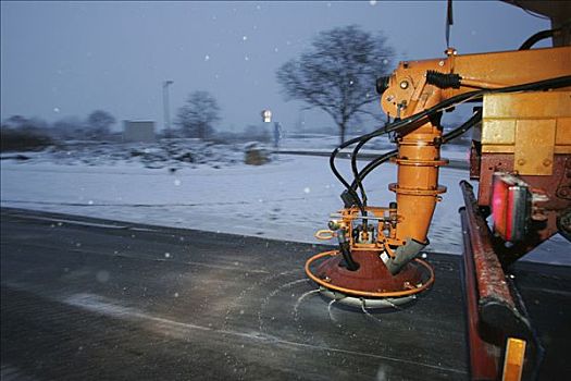 联邦德国,海德尔堡,冬天,服务,清理,雪