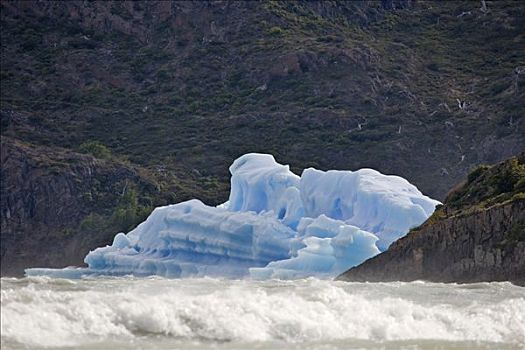 冰山,托雷德裴恩国家公园,巴塔哥尼亚,智利,南美