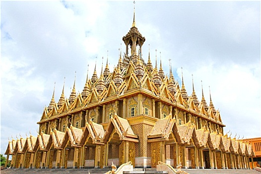 金色,塔,寺院,庙宇,泰国