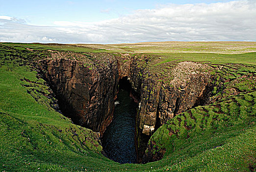 苏格兰,洞,岛屿,父亲,群岛,设得兰群岛