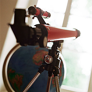 望远镜,指向,窗户