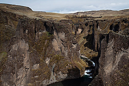 峡谷,南方,冰岛,欧洲