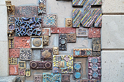 阿塞拜疆,巴库,艺术,陶瓷,砖瓦,墙壁