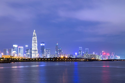 广东省深圳市南山区后海片区夜景