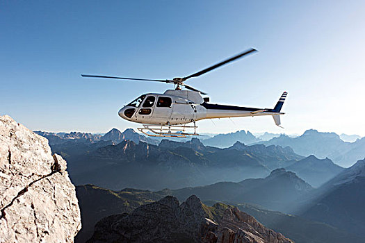 直升飞机,运输,顶峰,白云岩,意大利