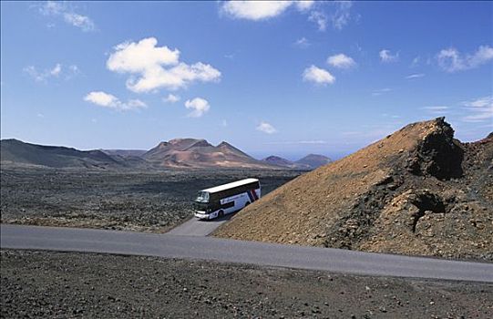 旅游巴士,兰索罗特岛,加纳利群岛,西班牙