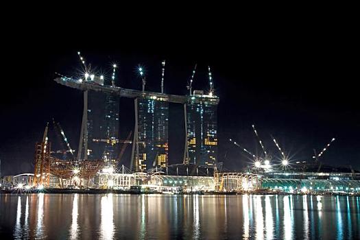 施工,摩天大楼,新加坡,商务区