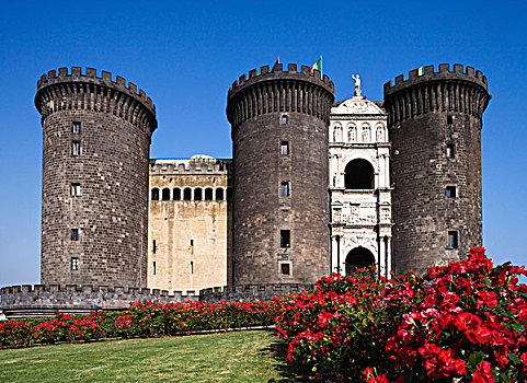 城堡,那不勒斯,世界遗产,坎帕尼亚区,意大利,欧洲