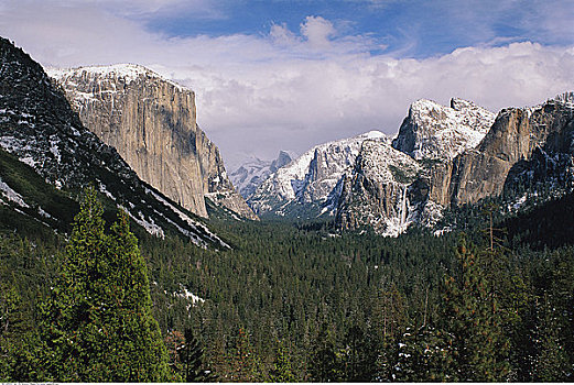 优胜美地山谷,冬天,优胜美地国家公园,加利福尼亚