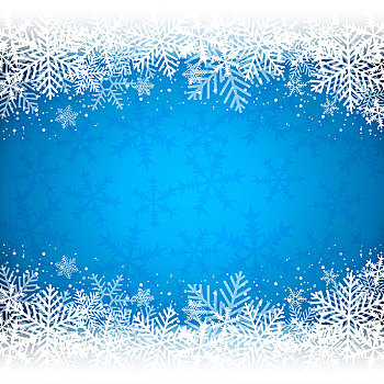 装饰,蓝色,圣诞节,背景,白色,雪花,矢量,插画