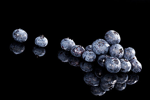 蓝莓,隔绝,黑色背景