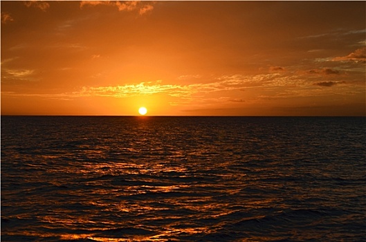金色,日落,风景,上方,太平洋,水