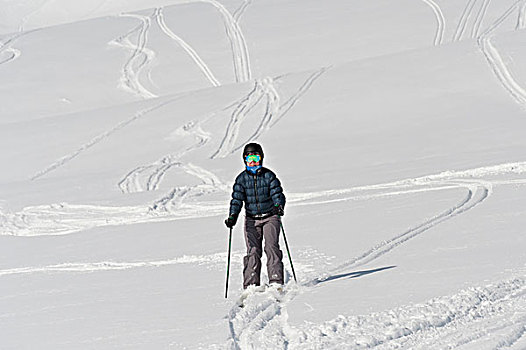 滑雪者,制作,道路,山,不列颠哥伦比亚省,加拿大