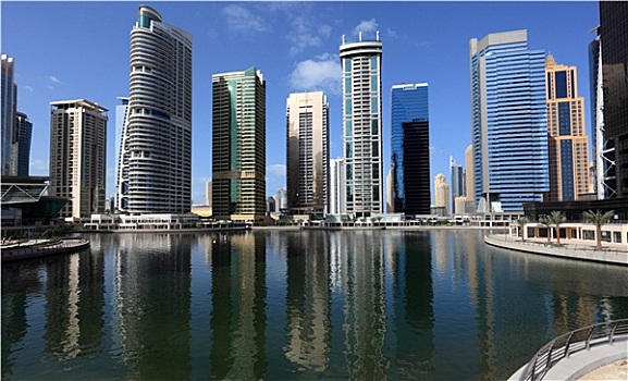 湖,塔,迪拜,阿联酋