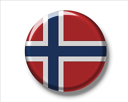 扣,徽章,旗帜,挪威