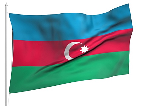 飞,旗帜,阿塞拜疆,国家