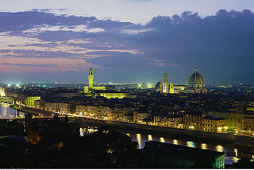 黃昏,佛罗伦萨,托斯卡纳,意大利