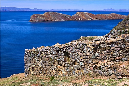 遗迹,提提卡卡湖,玻利维亚