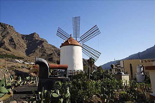 风车,靠近,大卡纳利岛,西班牙