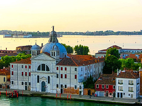 美女,风景,大运河,彩色,建筑,老,房子,威尼斯