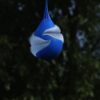 蓝色,气球,水,室内,移动,次序