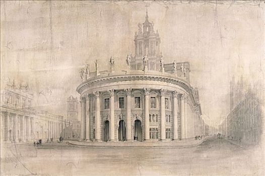 伦敦交易所,伦敦,1838年,艺术家,未知
