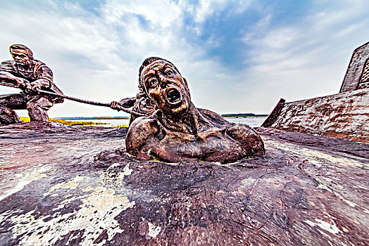 黑龙江省雁窝岛湿地潜水挂钩雕塑建筑景观