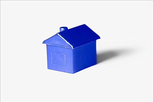 蓝色,房屋模型