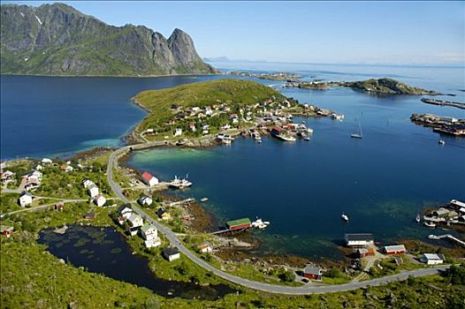 风景,罗弗敦群岛,挪威
