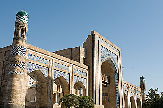 乌兹别克斯坦,省,希瓦,清真寺,要塞