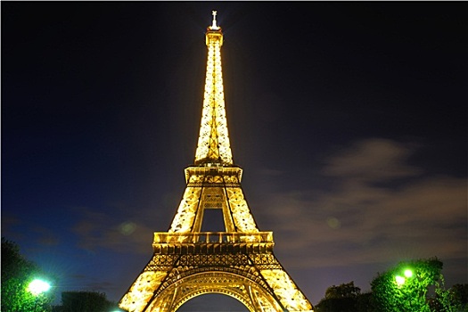 塔,巴黎,夜晚