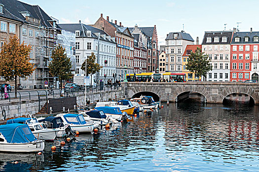 运河,船,哥本哈根,中心,丹麦