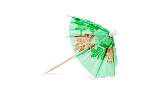 绿色,鸡尾酒装饰伞