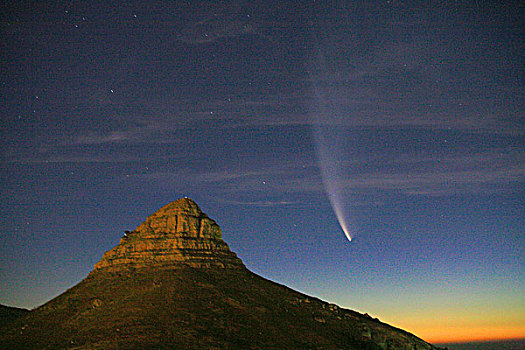 彗星,空中,靠近,狮子,头部,开普敦,南非