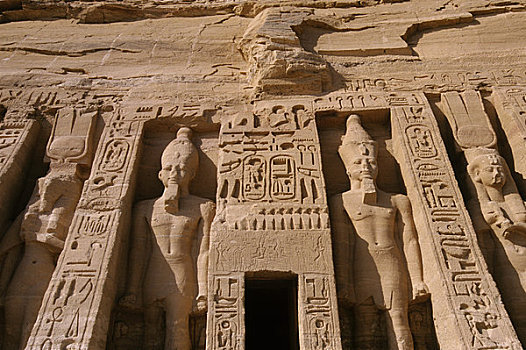 埃及,阿布辛贝尔神庙,小,建筑,拉美西斯二世