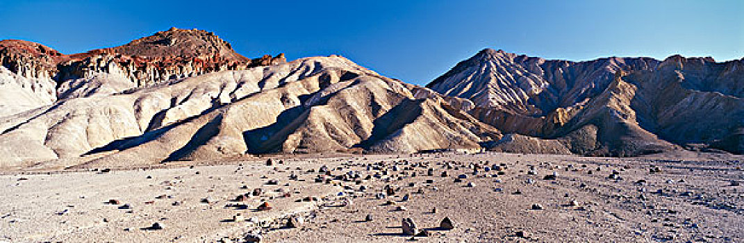 冲积,石头,沙子,粘土,土地,死亡谷国家公园,加利福尼亚,大幅,尺寸