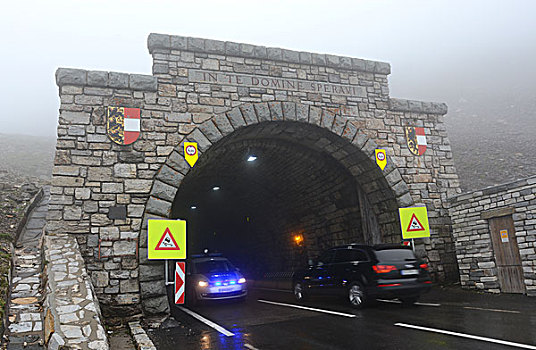 隧道,大门,雾,格洛克纳高高山道,高,陶安,国家公园,奥地利,欧洲