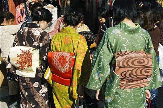 日本,本州,京都府,京都,女青年,穿,和服,跳蚤市场