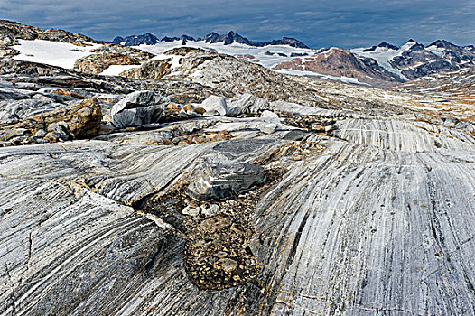 石头,冰河,半岛,格陵兰东部,格陵兰