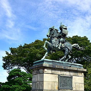 日本幕府将军雕塑