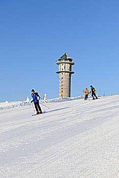 滑雪,塔,山,菲尔德山,南方,黑色,树林,巴登符腾堡,德国,欧洲
