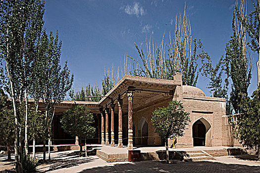 清真寺,墓地,喀什葛尔,新疆,维吾尔,地区,丝绸之路,中国