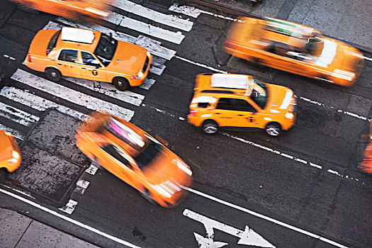黄色出租车,出租车,纽约,美国