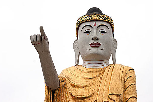 大佛,雕塑,钳,掸邦,金三角,缅甸,亚洲