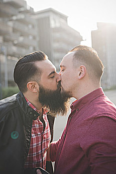 同性恋,亲吻,街上
