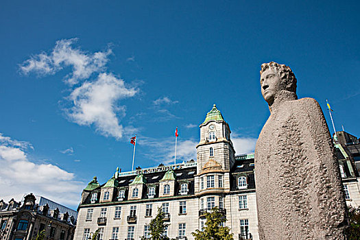 挪威,奥斯陆,大门,大酒店,最好,场所,平和,奖,冠军,酒店,建造,古典风格,大幅,尺寸