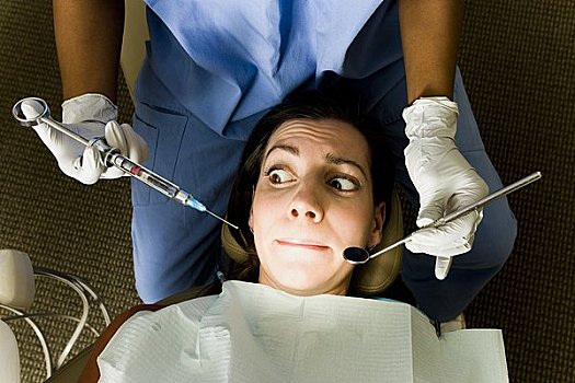 女人,牙科检查