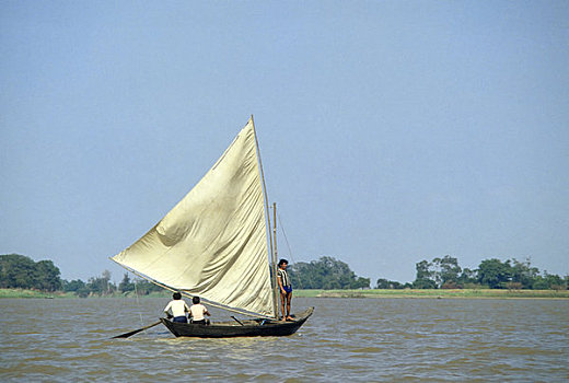 巴西,亚马逊河,三角洲,航行,独木舟