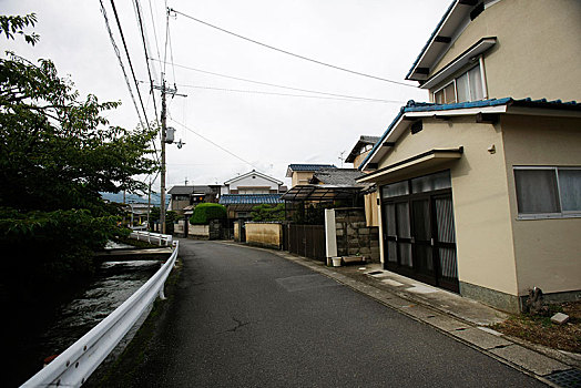 日本,岚山,民居