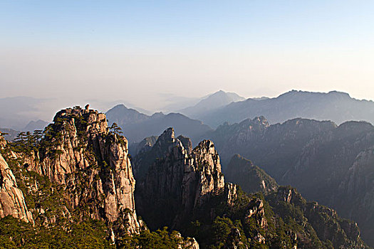 黄山,怪石,自然景观